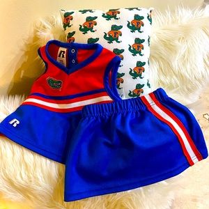 Baby Girl UF Cheerleader Outfit with Pillow